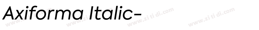 Axiforma Italic字体转换